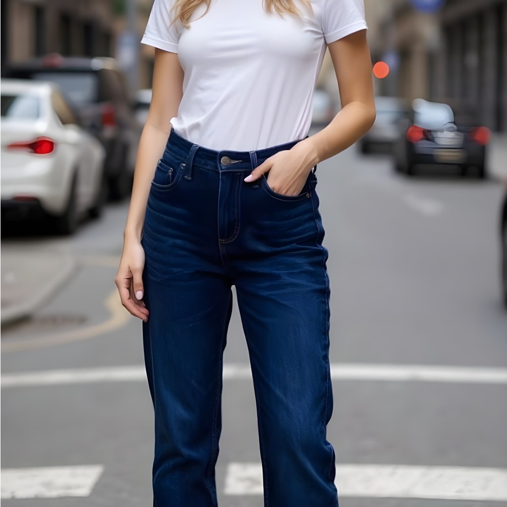 Lee Dark Blue Women's Straight Leg Jeans